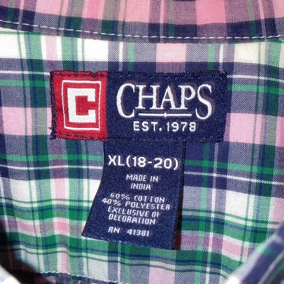 Chaps Plaid Button Down Shirt - Picture 3 of 4